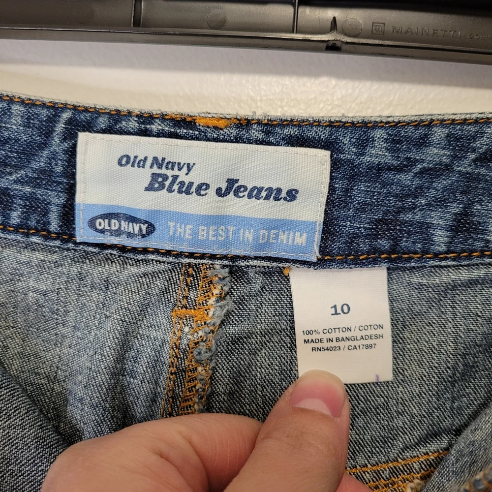 Old Navy Blue Jeans Skirt Womens Size 10 Mini/Midi length 90's y2k vintage - Picture 3 of 3